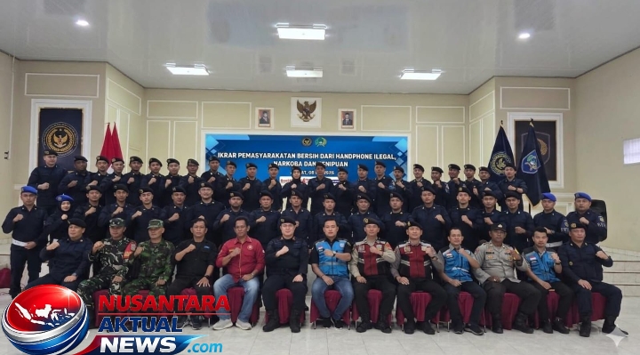 Lapas Muara Enim Melaksanakan Kegiatan Ikrar Pemasyarakatan Bersih dari Handphone Ilegal, Narkoba, dan Penipuan